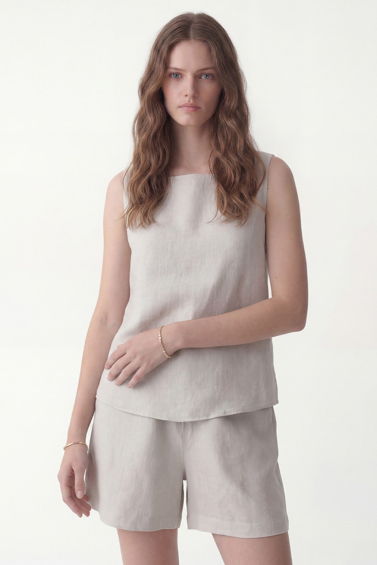 100% Linen Shorts Set