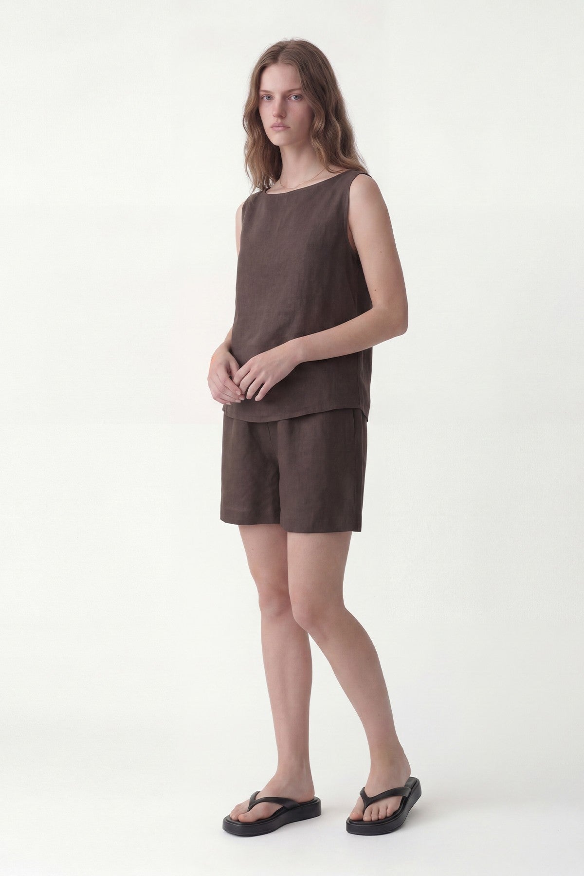 100% Linen Shorts Set