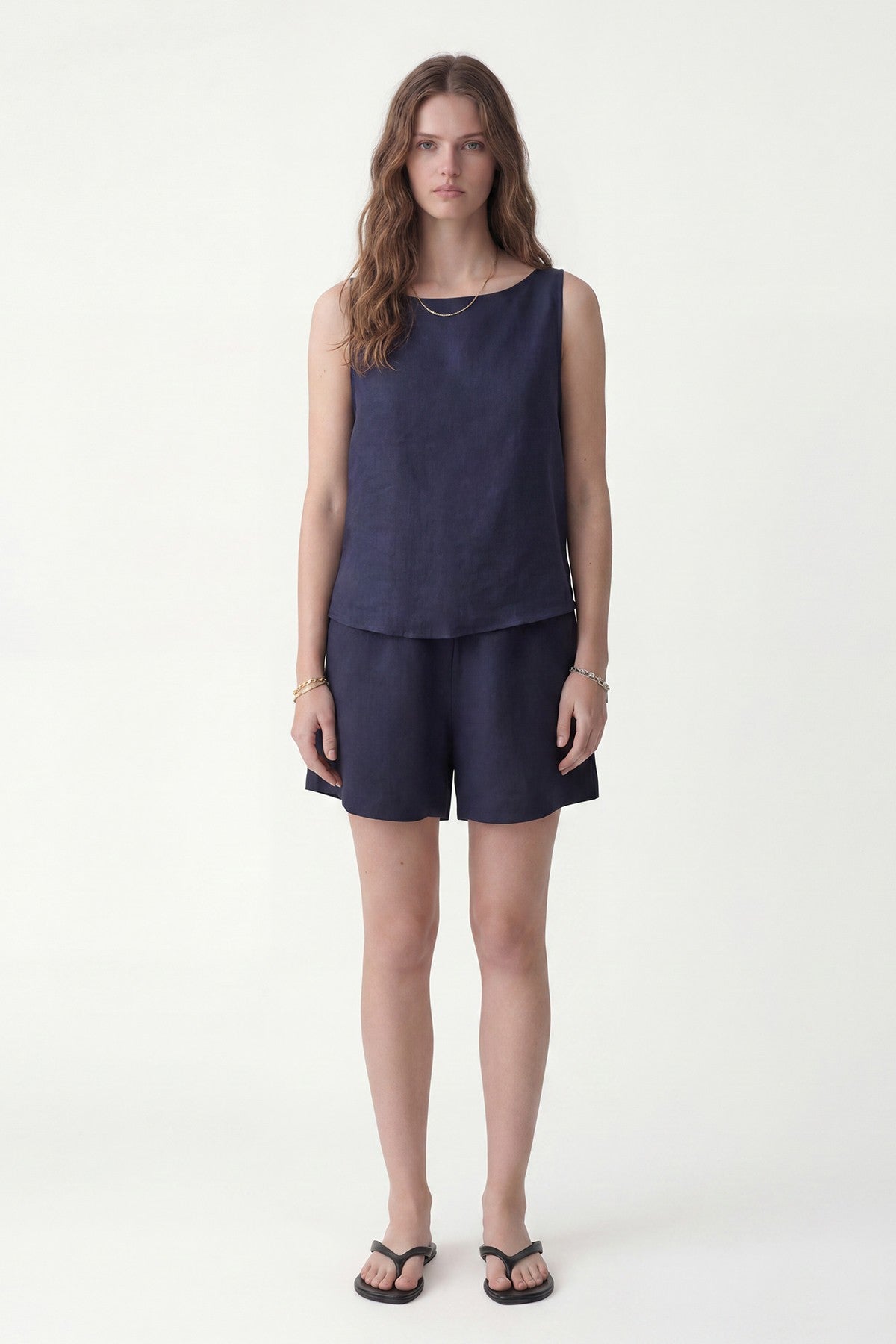 100% Linen Shorts Set