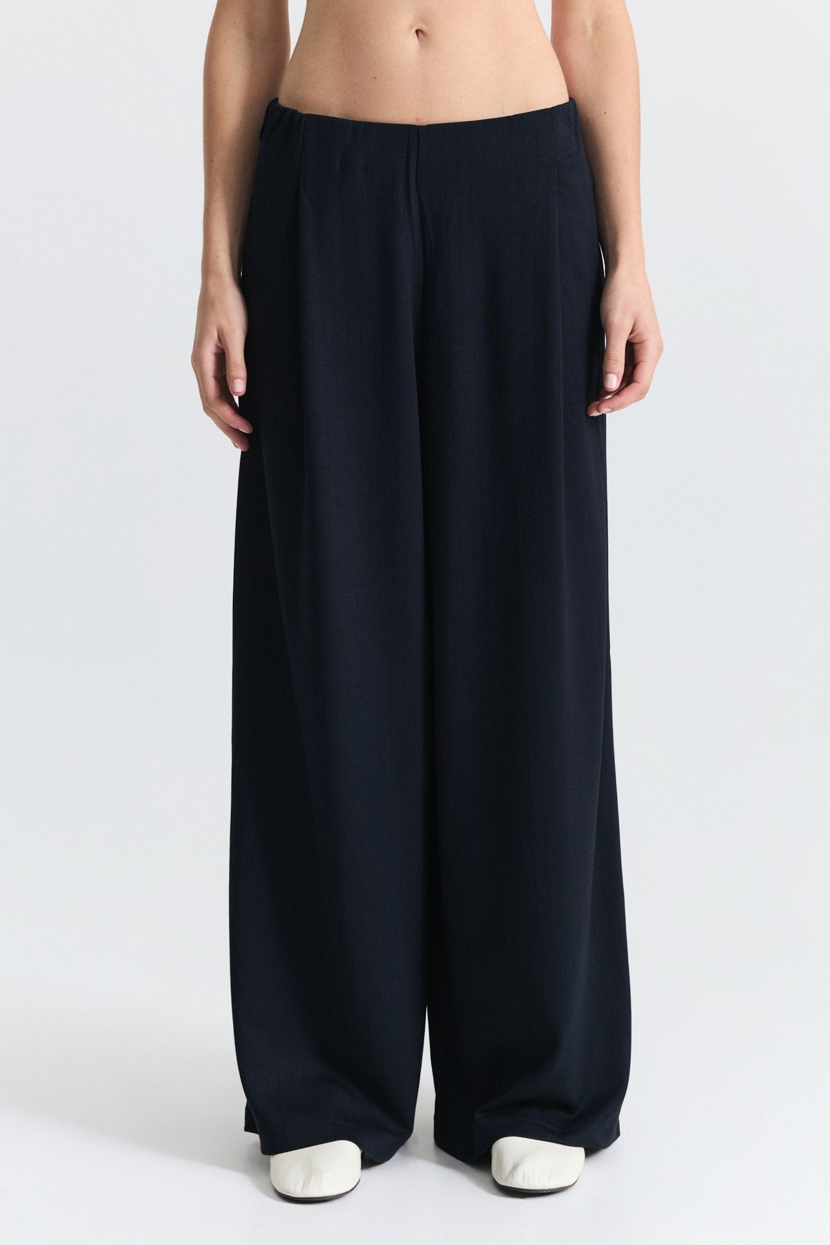 Soft-Textured Blazer and Pants Set with a Belt