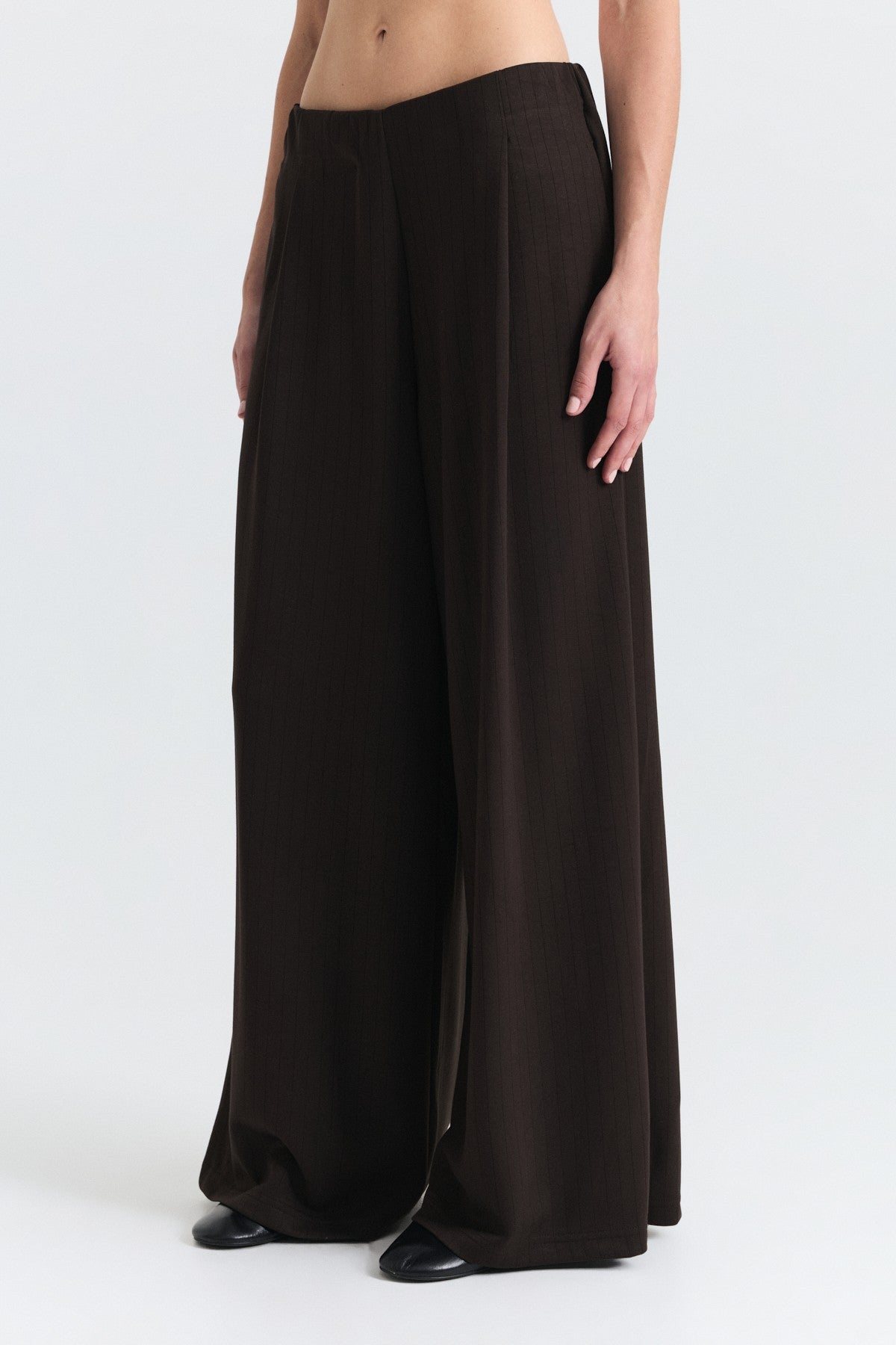Soft-Textured Blazer and Pants Set with a Belt
