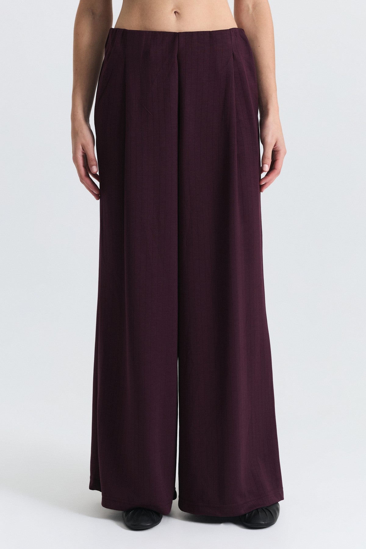 Soft-Textured Blazer and Pants Set with a Belt