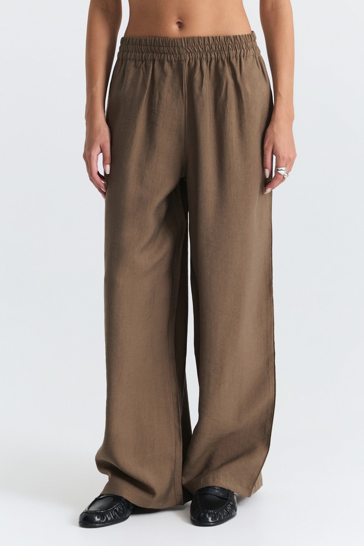Stand-Up Collar Shirt and Pants Set