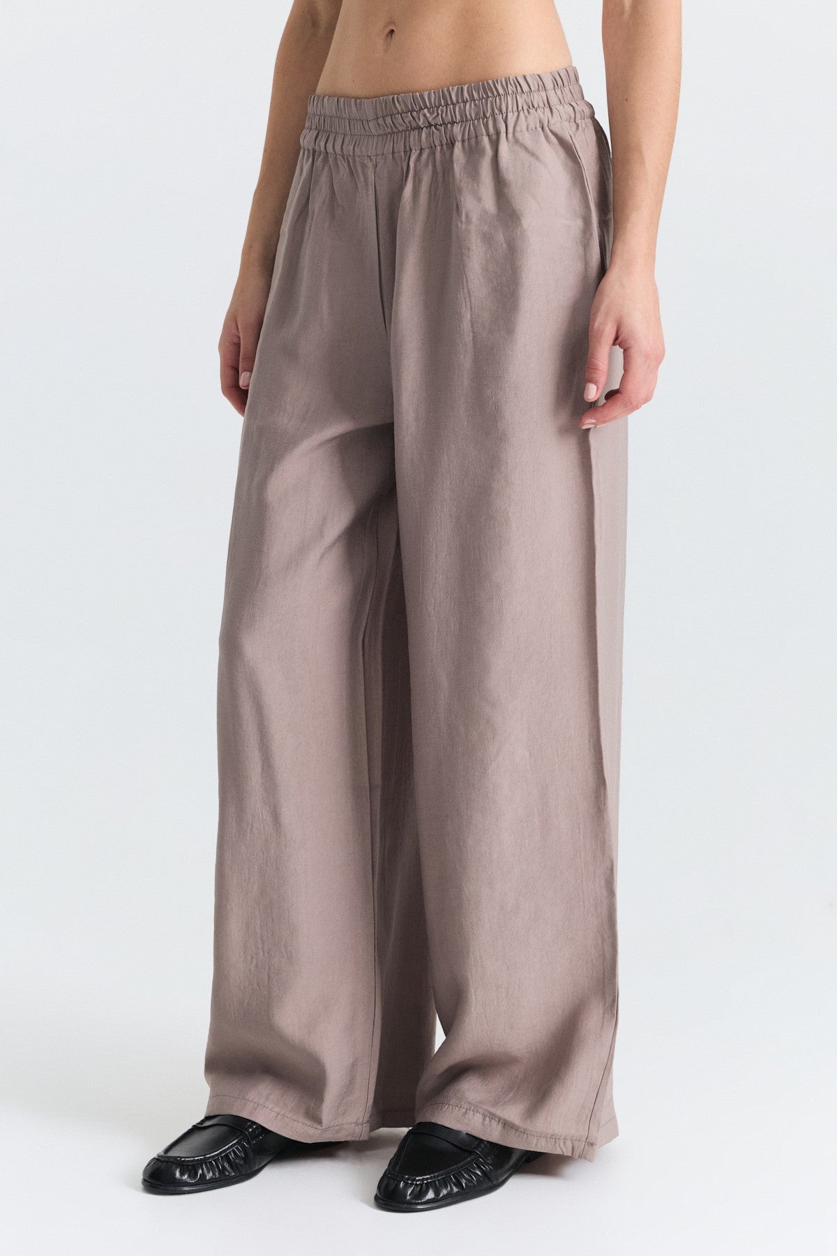 Stand-Up Collar Shirt and Pants Set