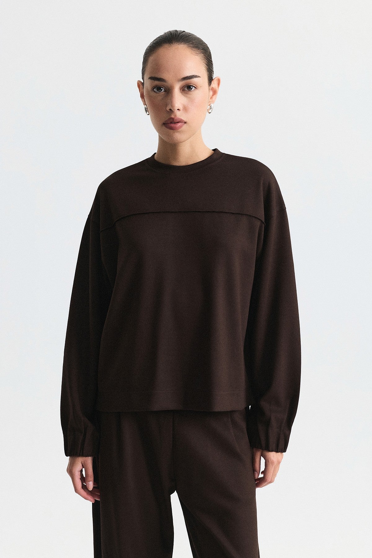Crew-Neck Sweatshirt and Jogger Pants Set