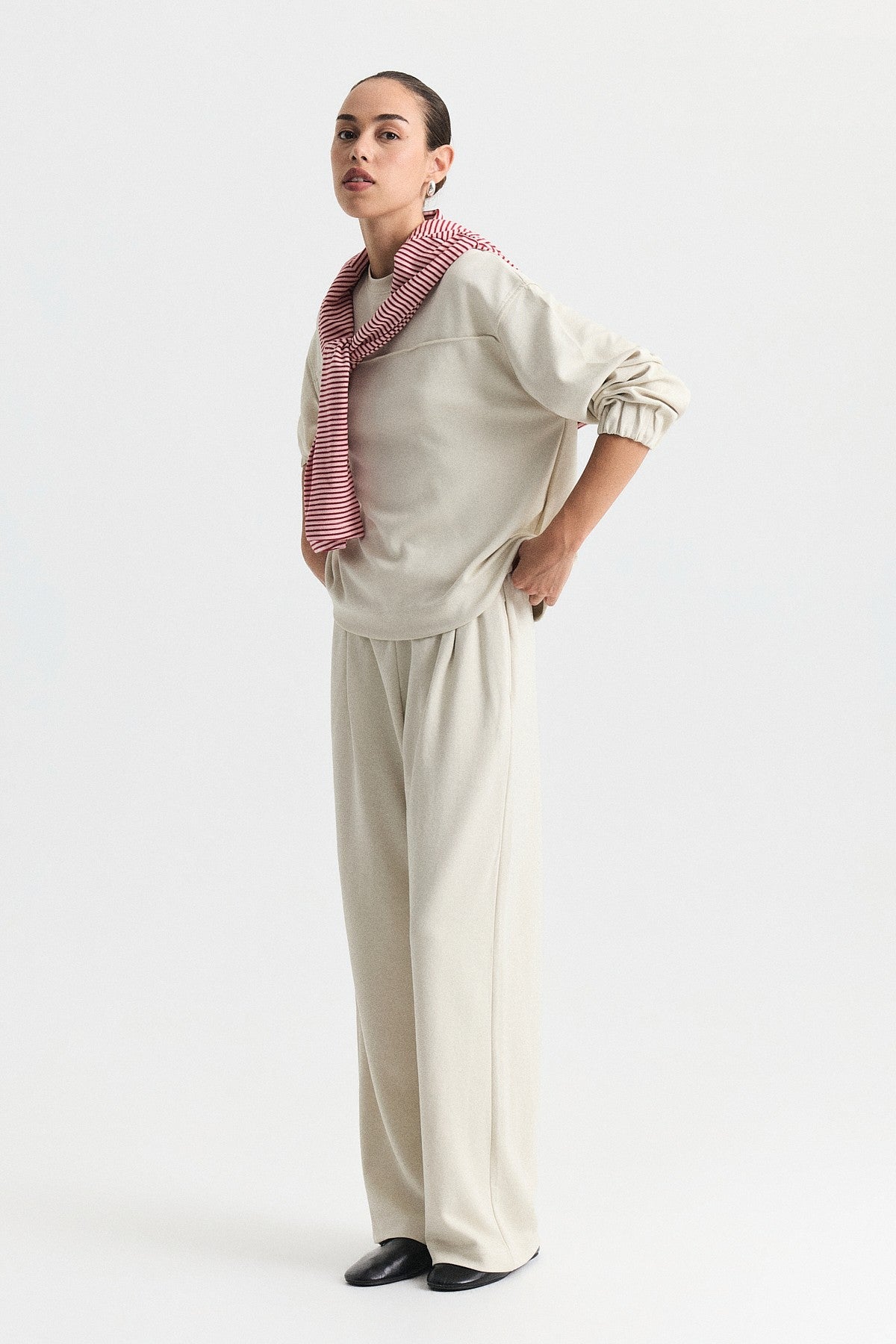 Crew-Neck Sweatshirt and Jogger Pants Set