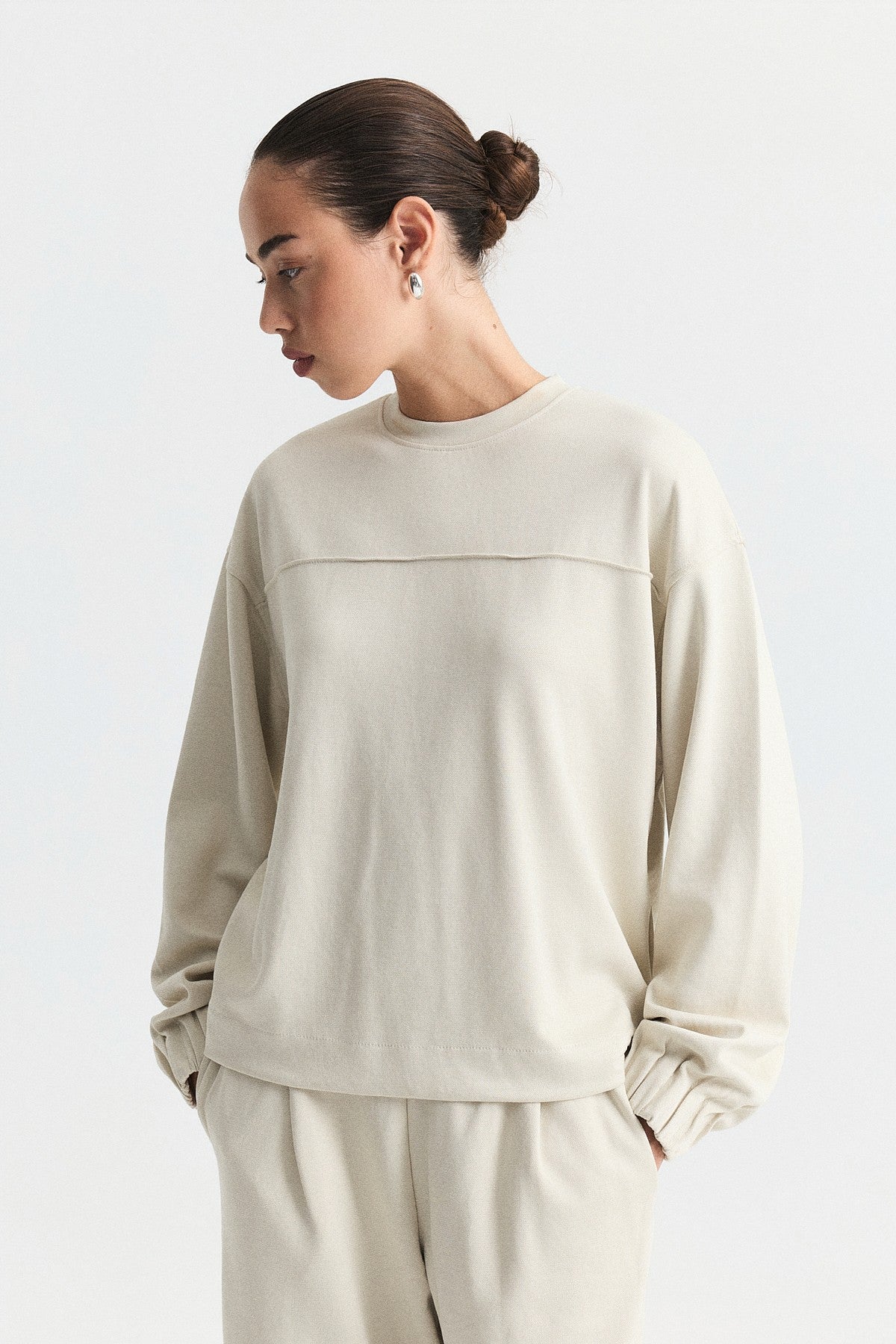 Crew-Neck Sweatshirt and Jogger Pants Set