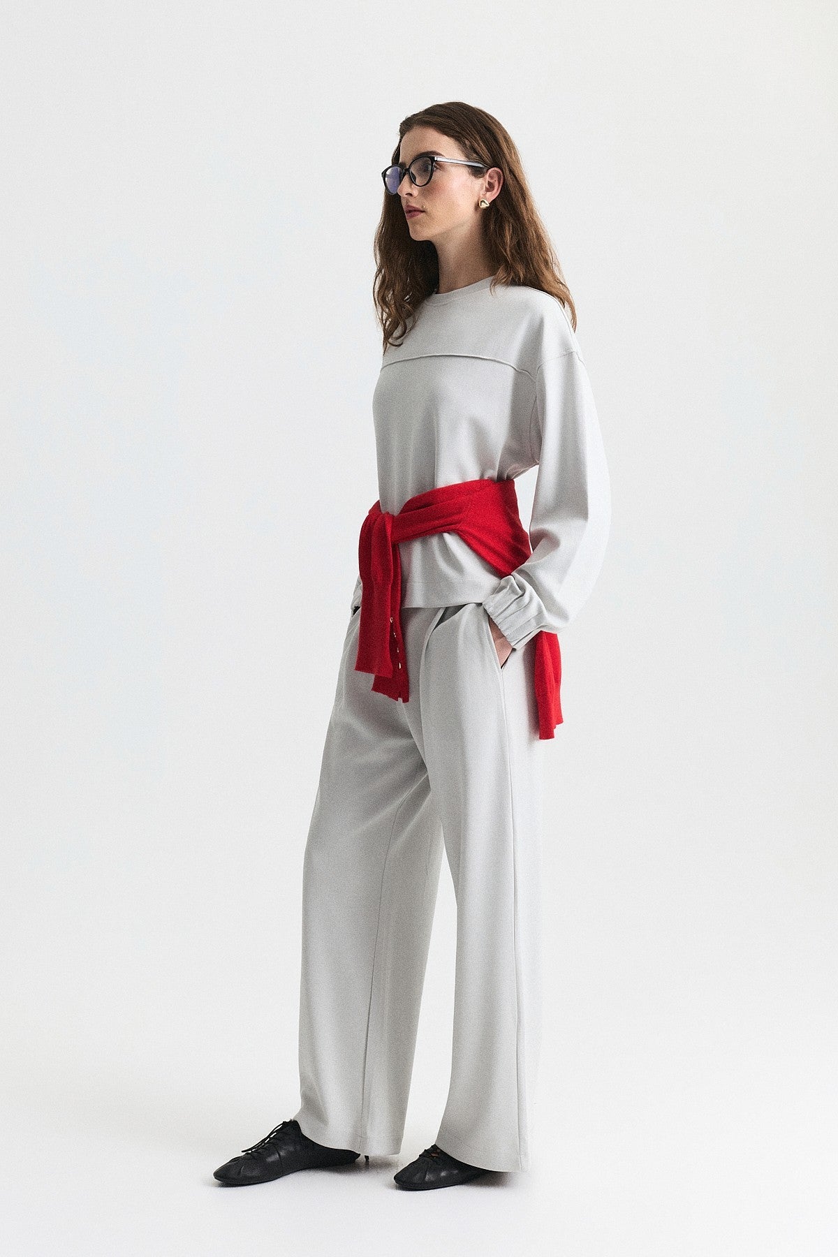 Crew-Neck Sweatshirt and Jogger Pants Set