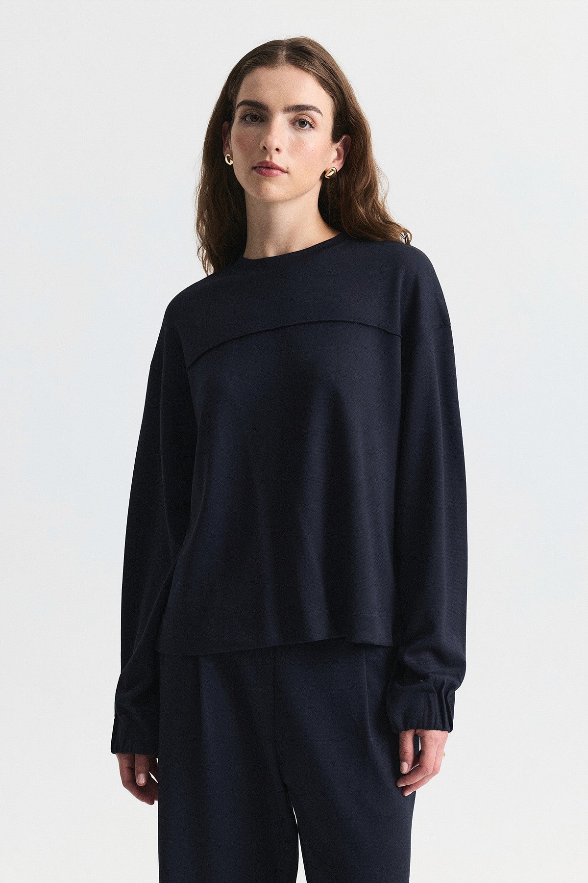 Crew-Neck Sweatshirt and Jogger Pants Set