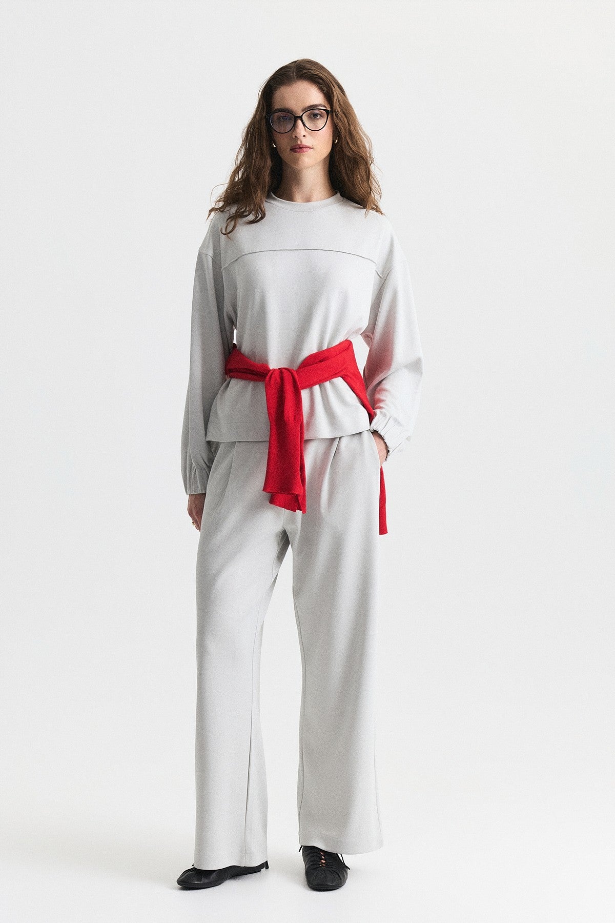 Crew-Neck Sweatshirt and Jogger Pants Set
